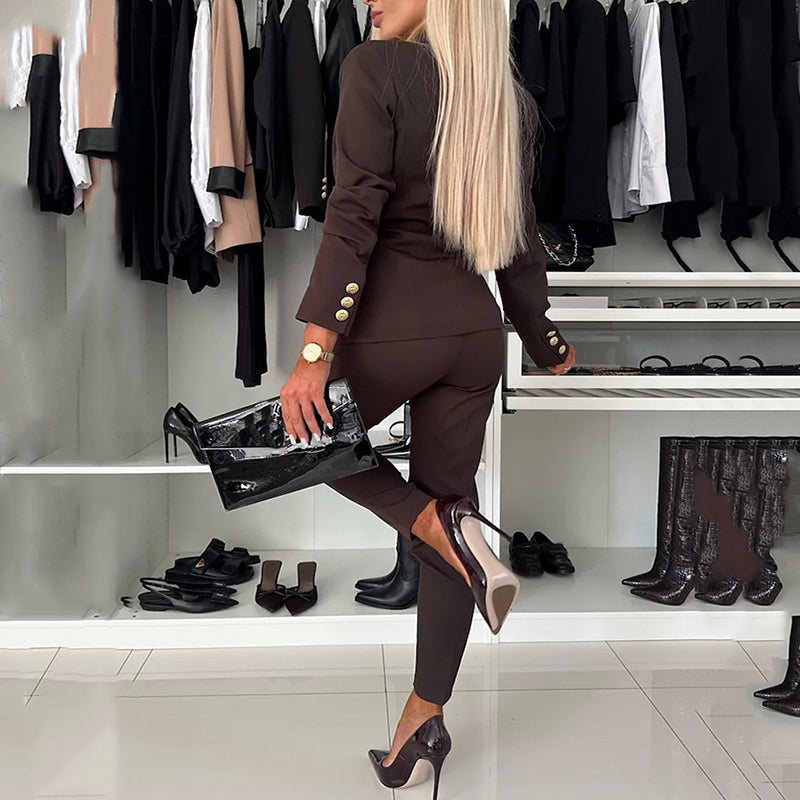 Blazer Damen mit figurbetonendem Schnitt und doppelten Knöpfen | A&B - 7 - Annoboutique