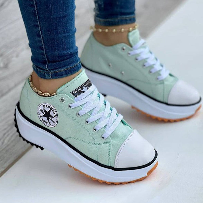 Sneakers Damen mit sportlichem Design und auffälliger Sohle | A&B - 6 - Annoboutique