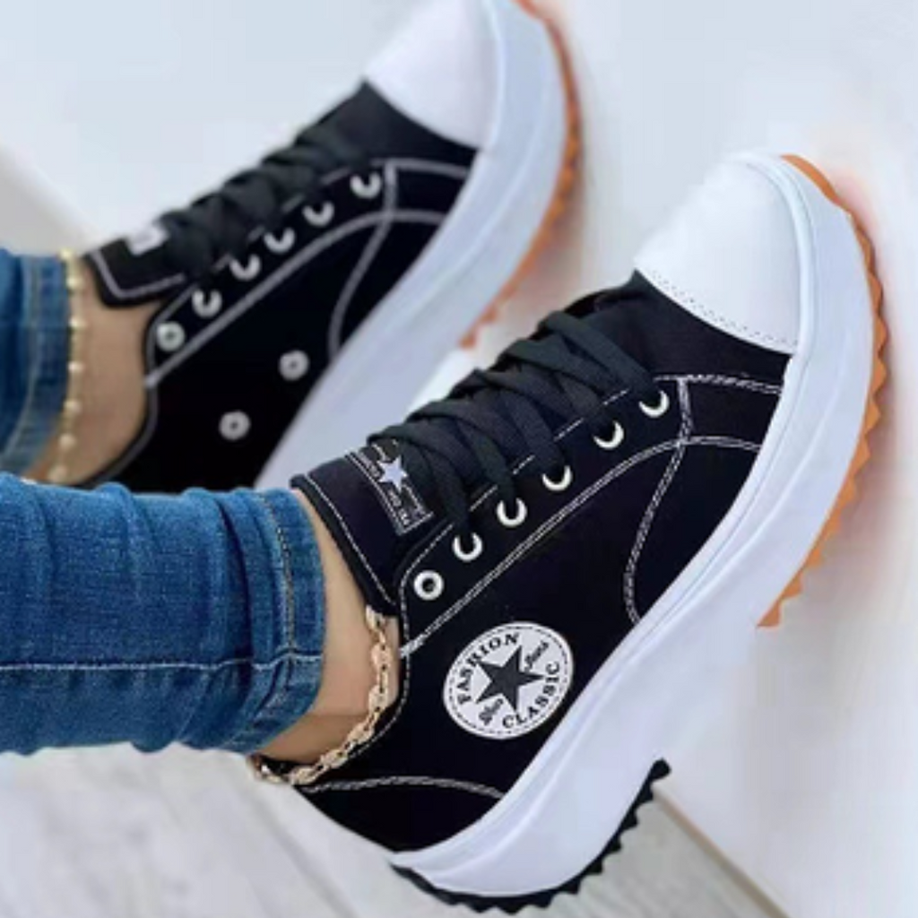 Sneakers Damen mit sportlichem Design und auffälliger Sohle | A&B - 7 - Annoboutique