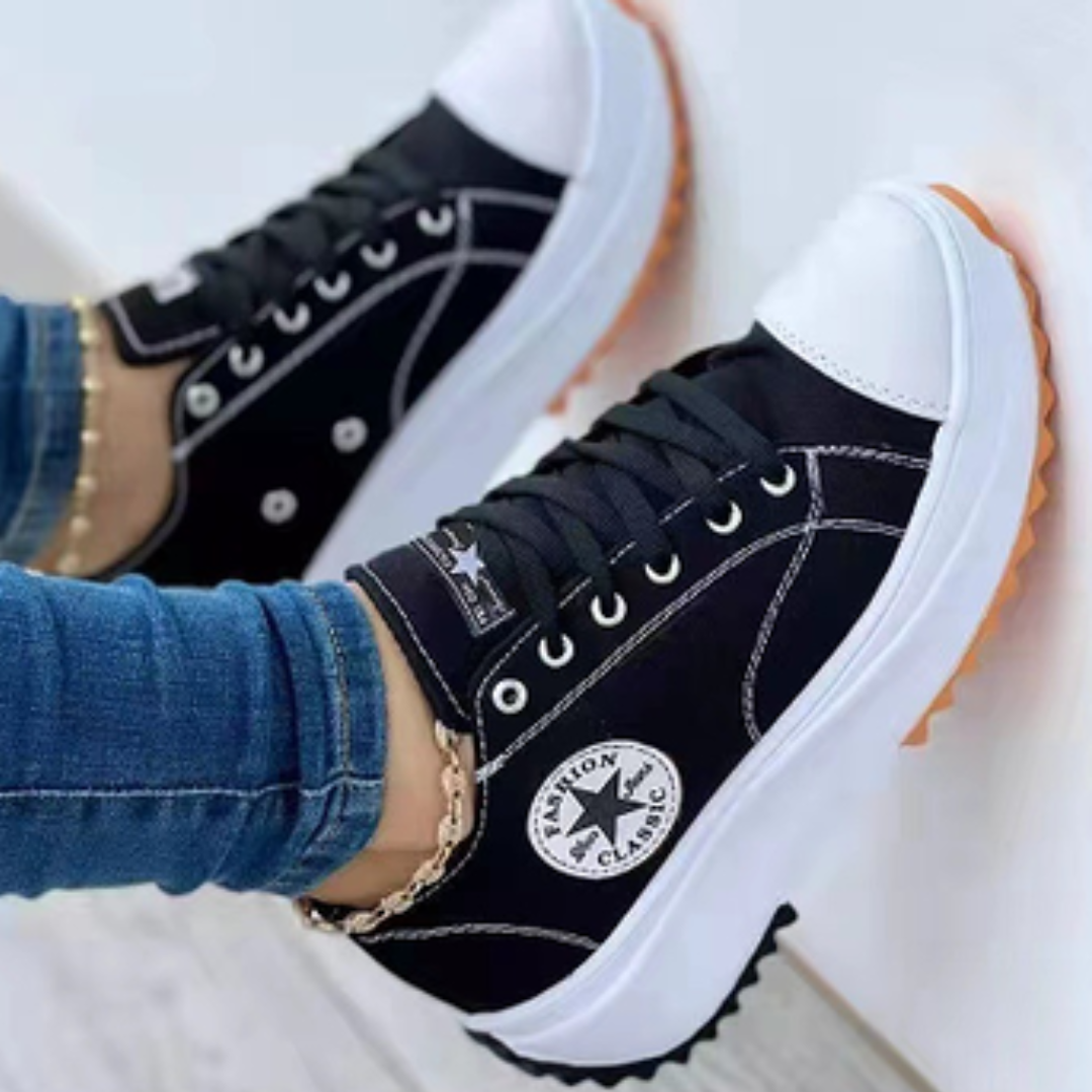 Sneakers Damen mit sportlichem Design und auffälliger Sohle | A&B - 7 - Annoboutique