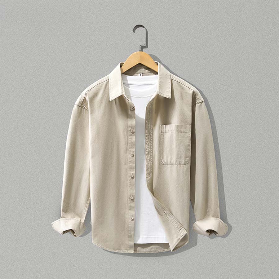 Herrenhemd mit Button-Down-Kragen und Brusttasche | A&B - 9 - Annoboutique