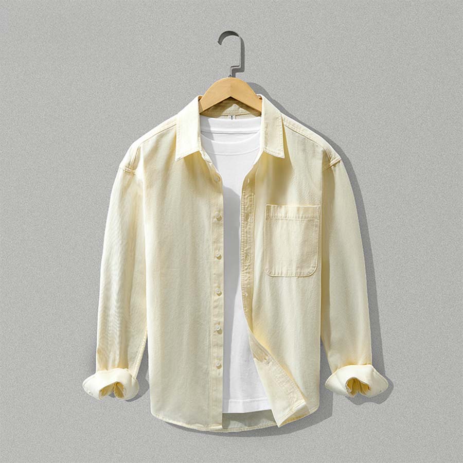 Herrenhemd mit Button-Down-Kragen und Brusttasche | A&B - 11 - Annoboutique