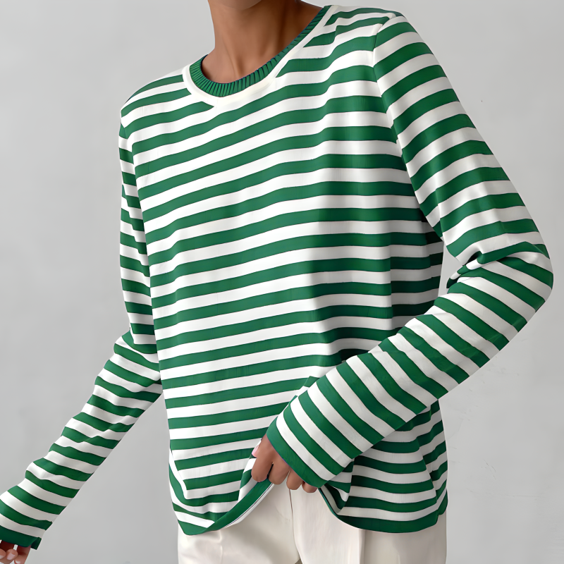 Pullover Damen mit lässigem Schnitt und Rundhalsausschnitt | A&B - 9 - Annoboutique