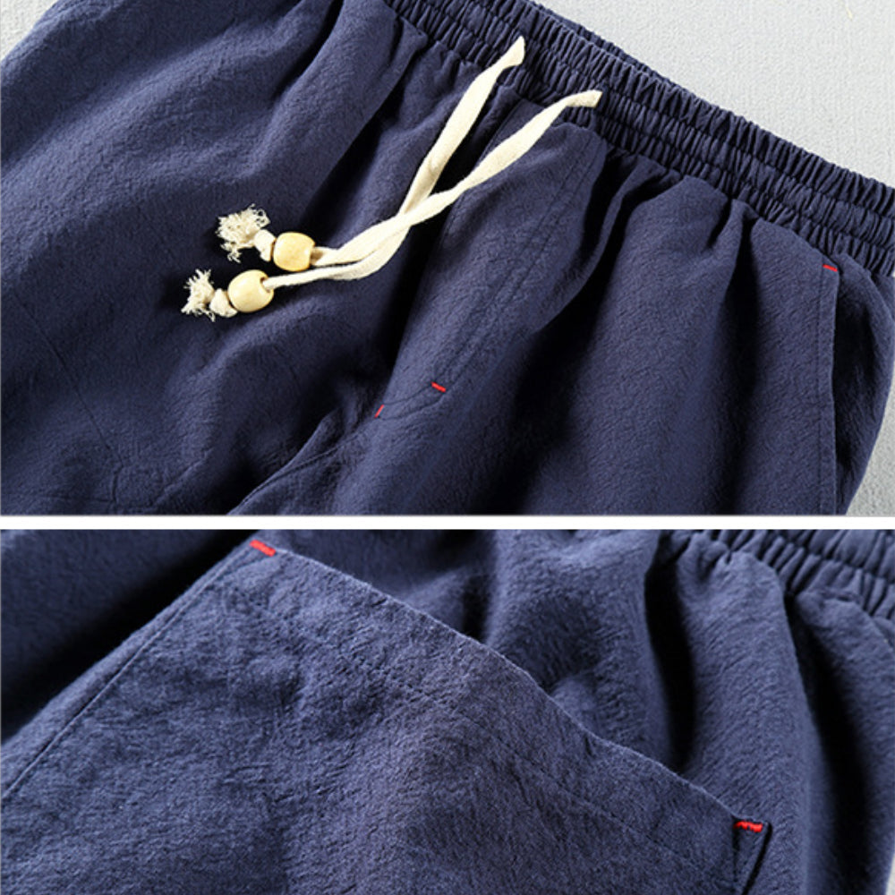 Herrenhose mit elastischem Bund und Kordelzug | A&B - 10 - Annoboutique