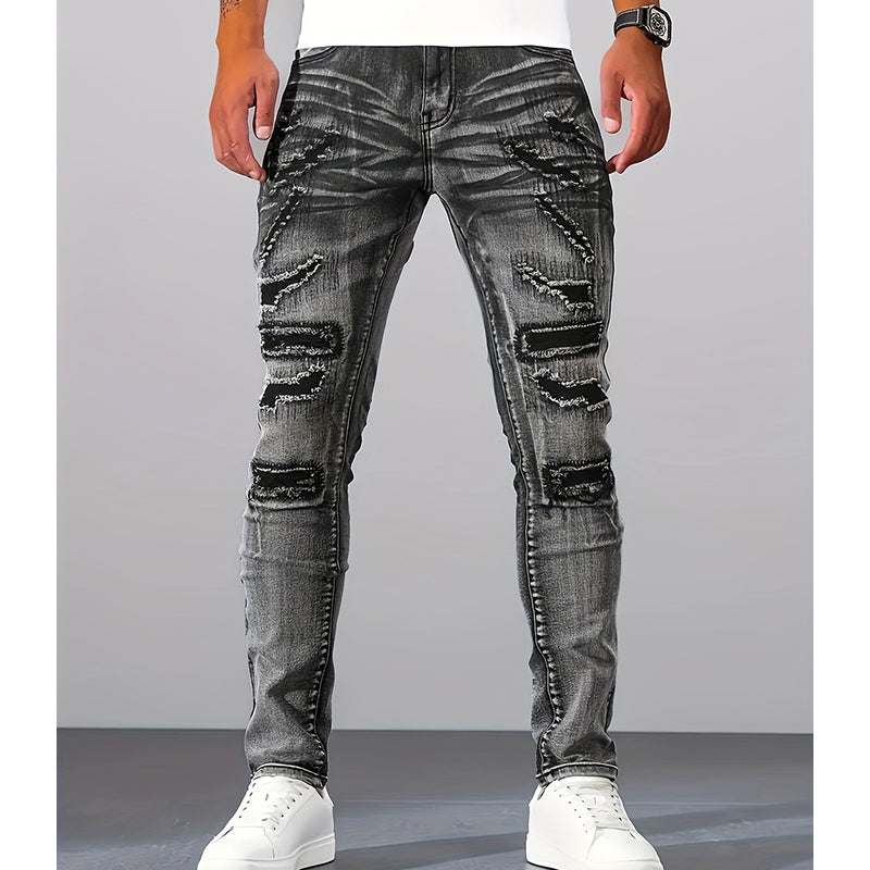 Herren Jeans mit Slim-Fit Schnitt und Destroyed Look | A&B - 7 - Annoboutique