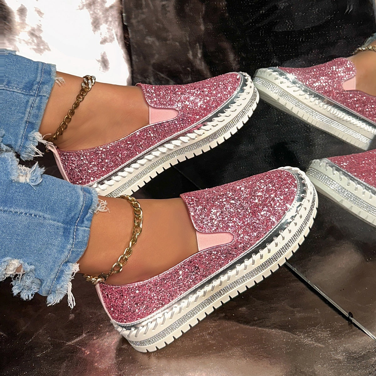 Slip-On Schuhe Damen mit Glitzer-Details und bequemer Passform | A&B - 6 - Annoboutique