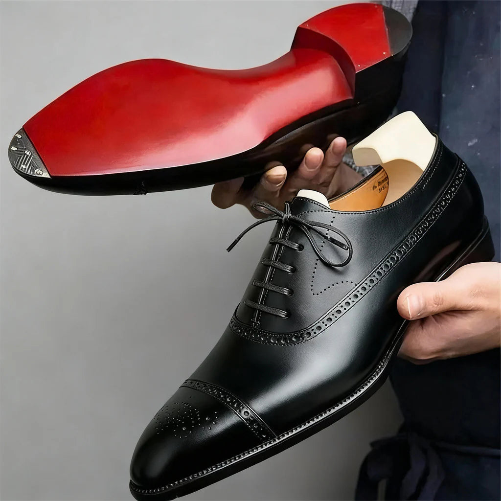 Elegante Herren Schnürschuhe mit Cap-Toe Design und klassischem Schnitt | A&B - 1 - Annoboutique