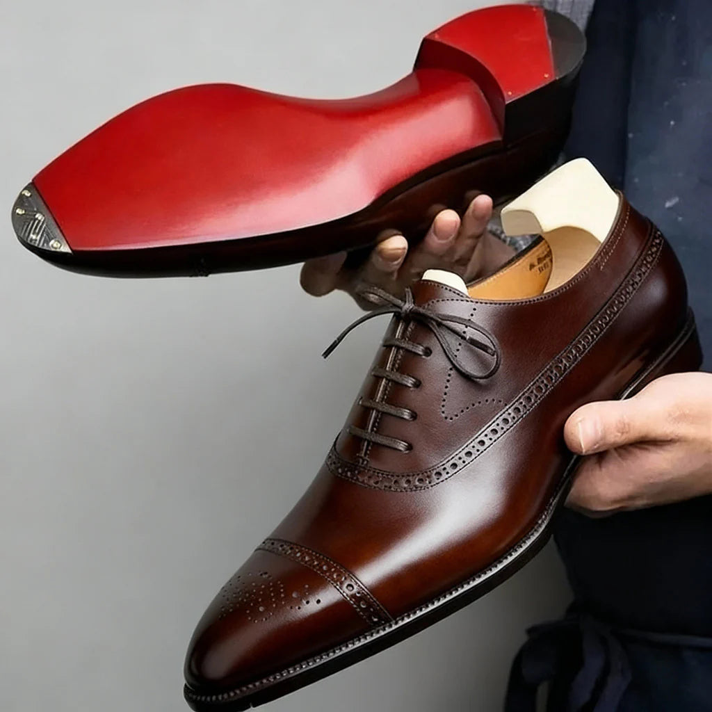 Elegante Herren Schnürschuhe mit Cap-Toe Design und klassischem Schnitt | A&B - 3 - Annoboutique