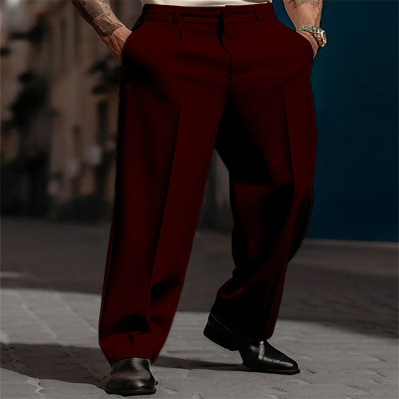 Herren-Hose mit weitem Bein und eleganter Bundfalte | A&B - 6 - Annoboutique