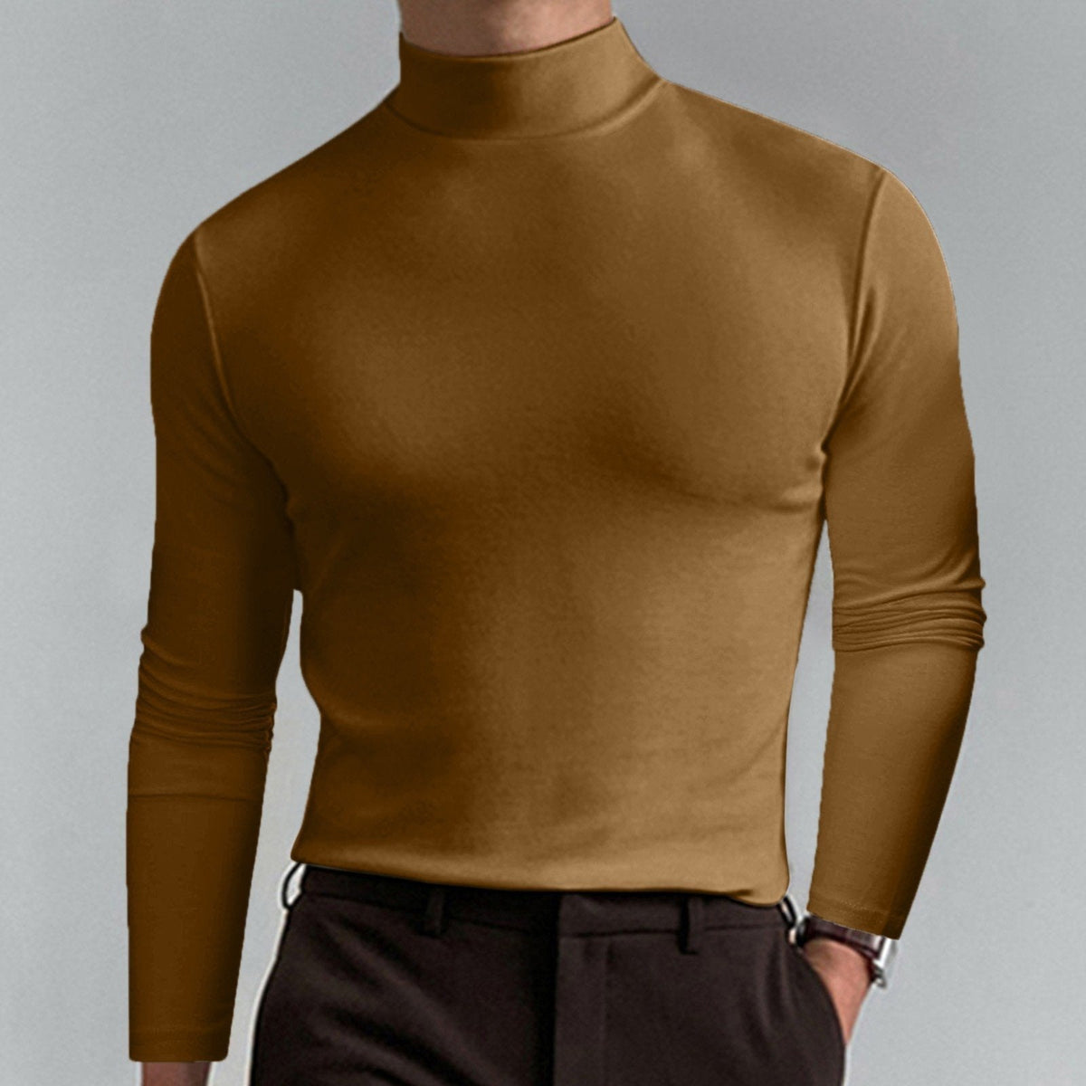 Herrenpullover mit Stehkragen - Modischer Slim Fit | A&B - 6 - Annoboutique
