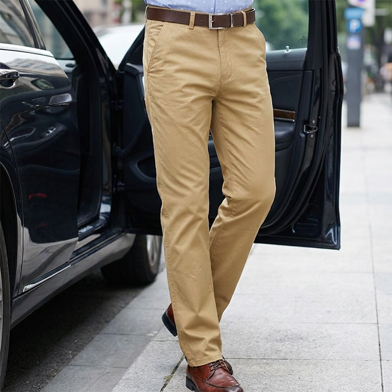 Herren Chinos mit schlanker Passform und praktischen Taschen | A&B - 5 - Annoboutique