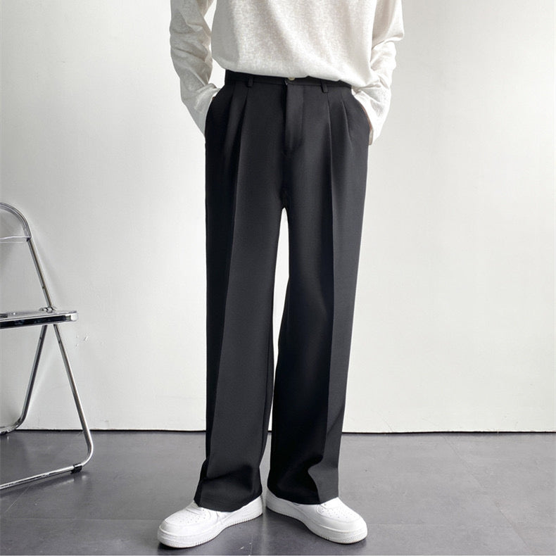 Herren Anzughose mit geradem Schnitt und Falten | A&B - 1 - Annoboutique