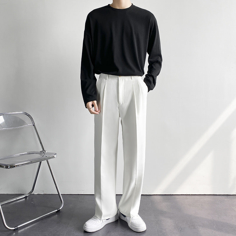 Herren Anzughose mit geradem Schnitt und Falten | A&B - 12 - Annoboutique
