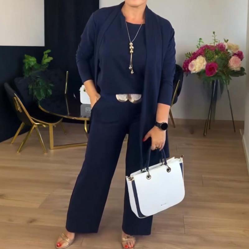 Outfit Damen mit lässiger Passform und langem Cardigan | A&B - 1 - Annoboutique