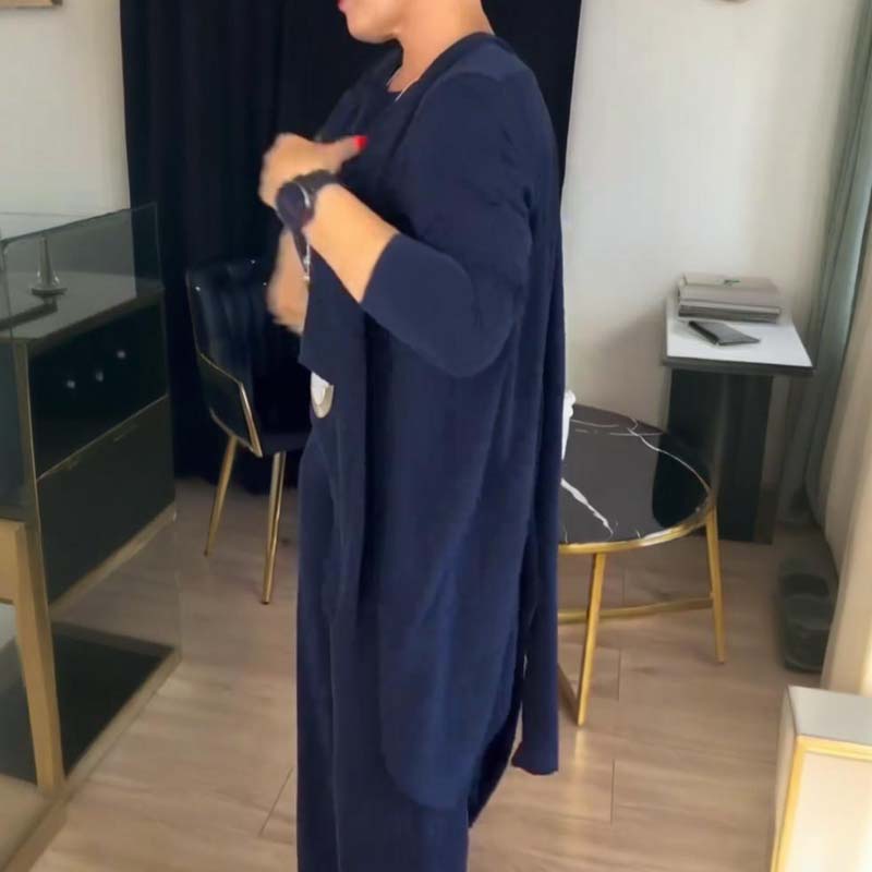 Outfit Damen mit lässiger Passform und langem Cardigan | A&B - 7 - Annoboutique