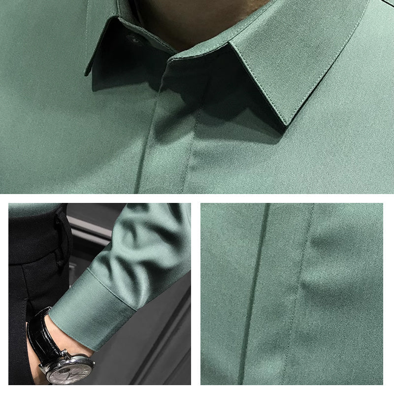 Herren Hemd mit schmaler Passform und klassischem Kragen | A&B - 3 - Annoboutique