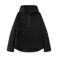 Jacket Damen im Oversize-Design mit Kängurutasche und Kapuze | A&B - 1 - Annoboutique