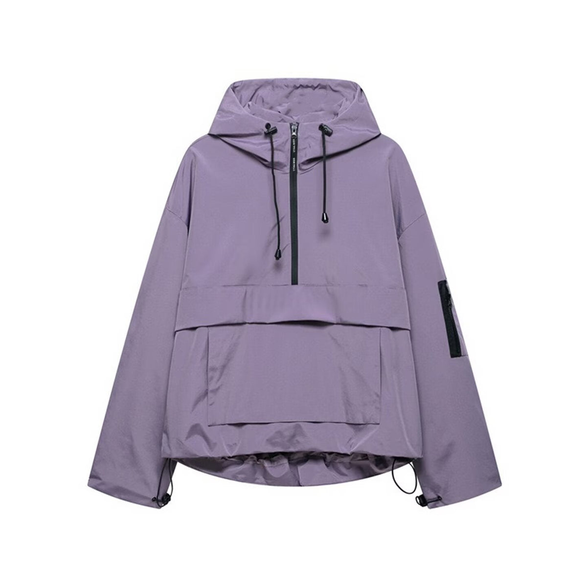 Jacket Damen im Oversize-Design mit Kängurutasche und Kapuze | A&B - 3 - Annoboutique