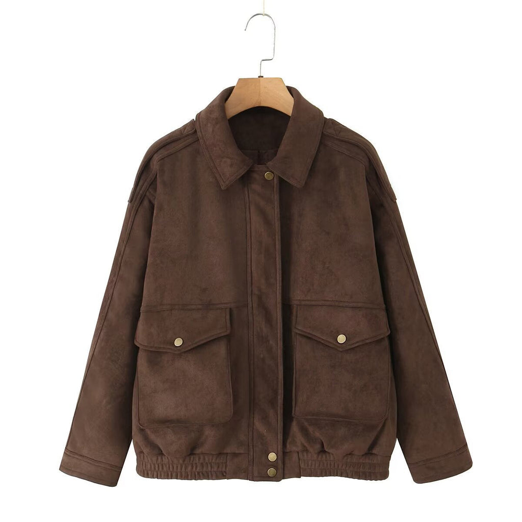 Oversize Jacke Damen mit praktischen Pattentaschen und lässigem Schnitt | A&B - 2 - Annoboutique