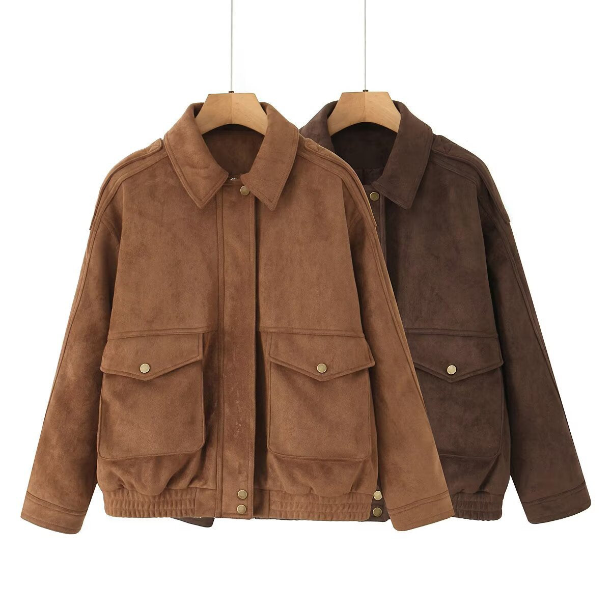 Oversize Jacke Damen mit praktischen Pattentaschen und lässigem Schnitt | A&B - 4 - Annoboutique