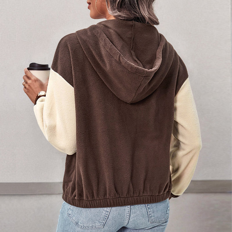 Fleecejacke Damen mit Kapuze und Reißverschluss | A&B - 4 - Annoboutique