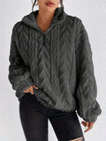 Pullover Damen mit hohem Kragen und strukturiertem Design | A&B - 10 - Annoboutique