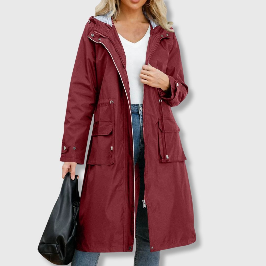 Damen Jacke mit Kapuze und praktischen Taschen | A&B - 3 - Annoboutique