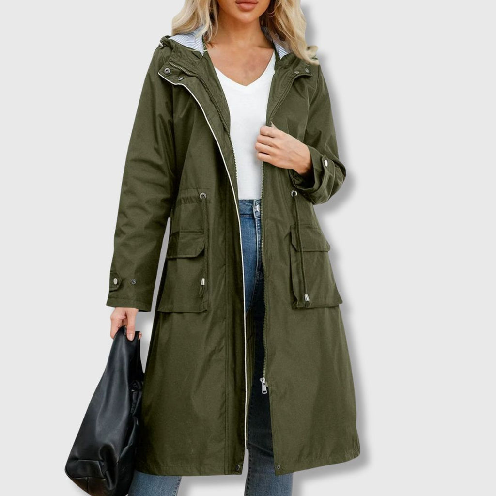 Damen Jacke mit Kapuze und praktischen Taschen | A&B - 7 - Annoboutique