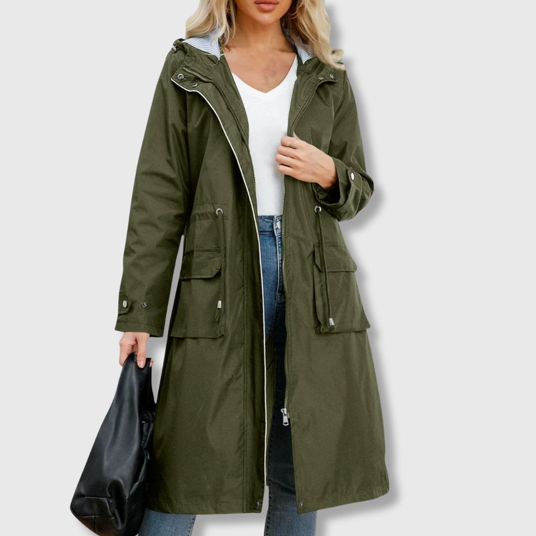 Damen Jacke mit Kapuze und praktischen Taschen | A&B - 7 - Annoboutique