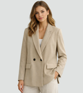 Blazer Damen mit tailliertem Schnitt und doppelter Knopf-Front | A&B - 2 - Annoboutique