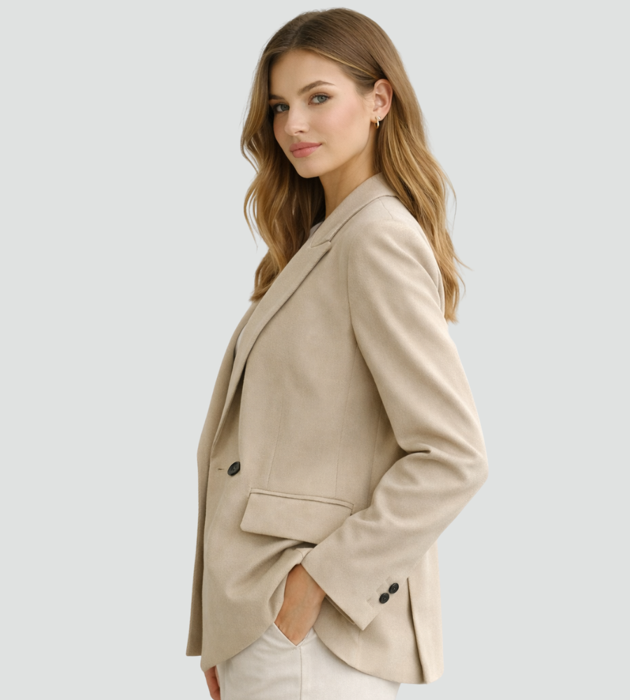 Blazer Damen mit tailliertem Schnitt und doppelter Knopf-Front | A&B - 3 - Annoboutique