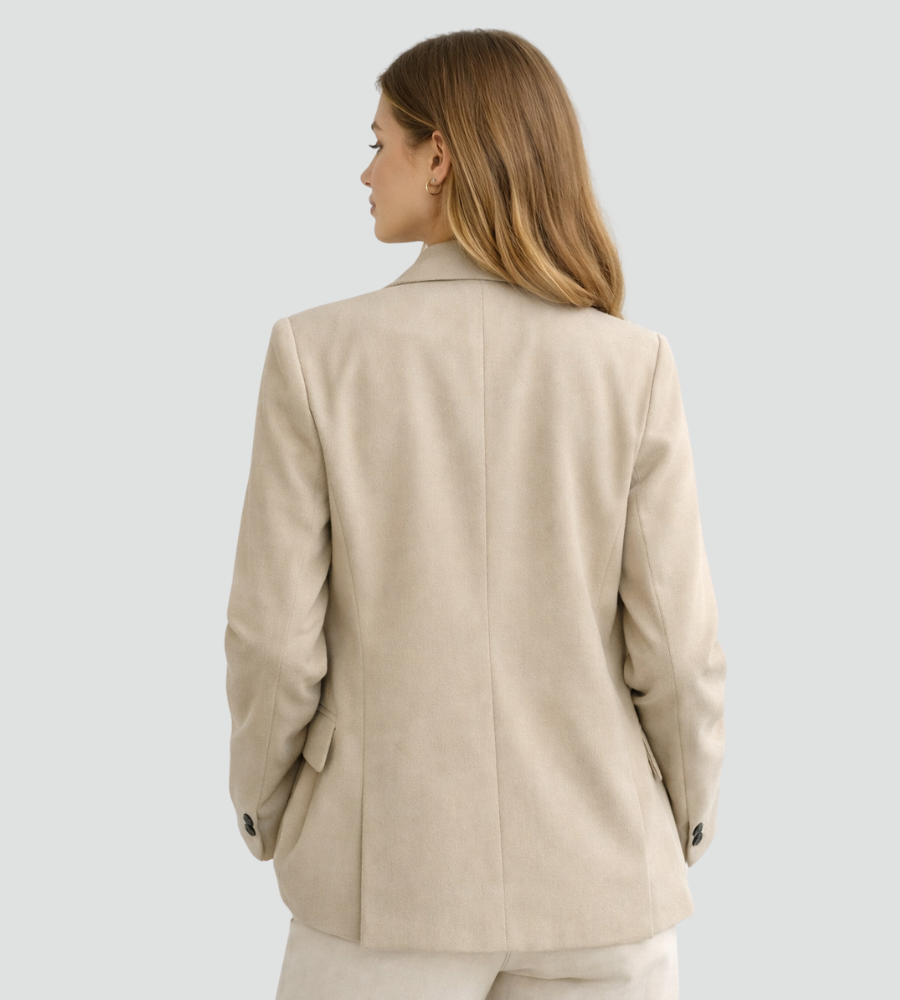 Blazer Damen mit tailliertem Schnitt und doppelter Knopf-Front | A&B - 4 - Annoboutique