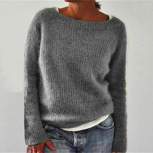 Pullover Damen - Lässige Passform mit weitem Ausschnitt | A&B - 1 - Annoboutique