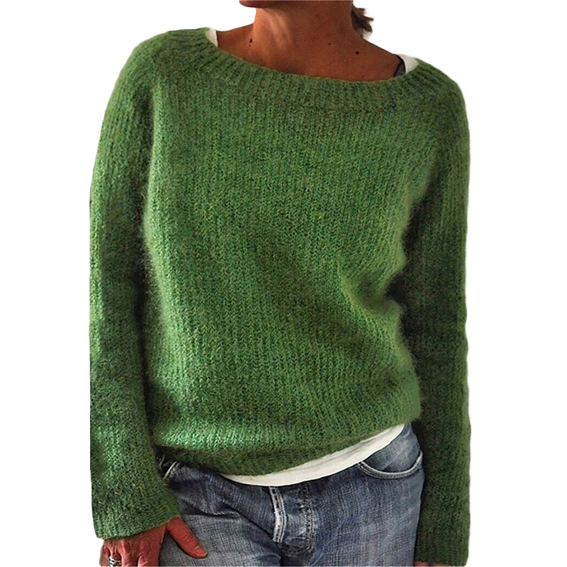 Pullover Damen - Lässige Passform mit weitem Ausschnitt | A&B - 4 - Annoboutique