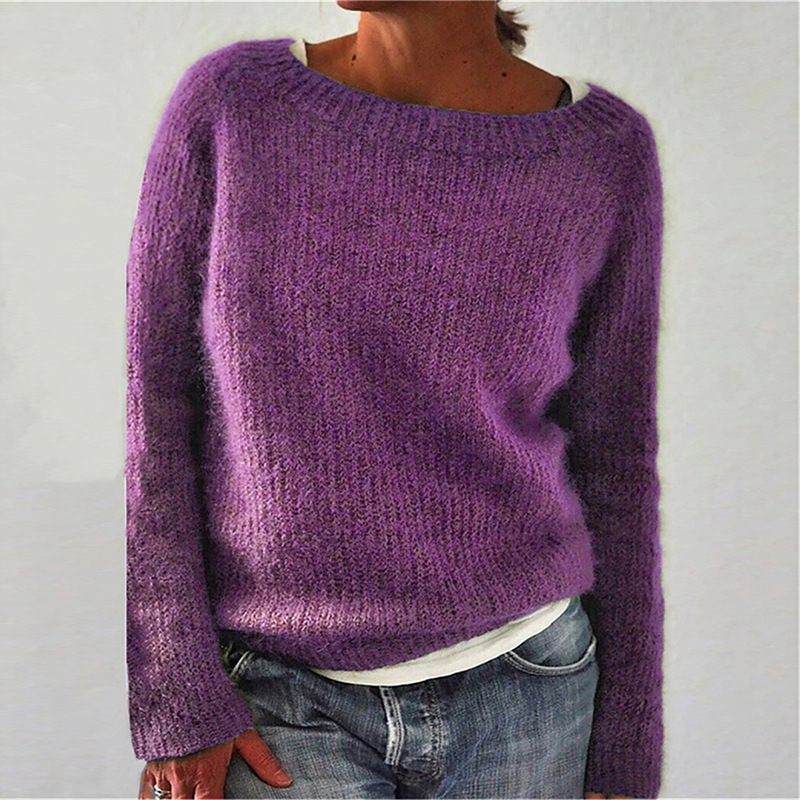 Pullover Damen - Lässige Passform mit weitem Ausschnitt | A&B - 6 - Annoboutique