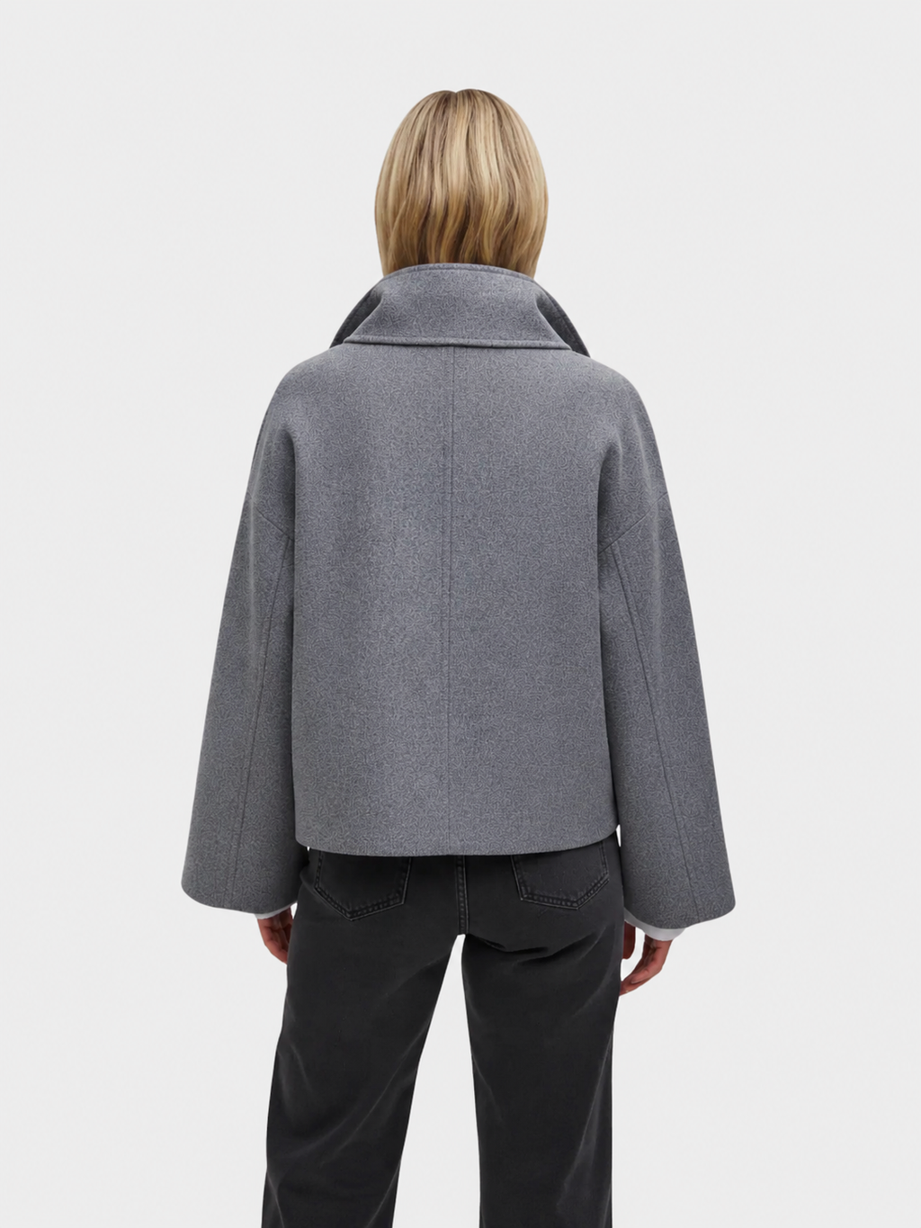 Damenjacke mit breitem Kragen und doppeltem Knopfverschluss | A&B - 2 - Annoboutique
