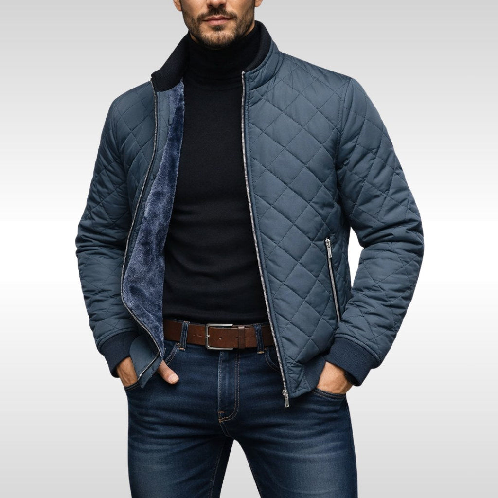 Moderne Herren Steppjacke mit praktischen Taschen und zeitgemäßer Passform | A&B - 2 - Annoboutique