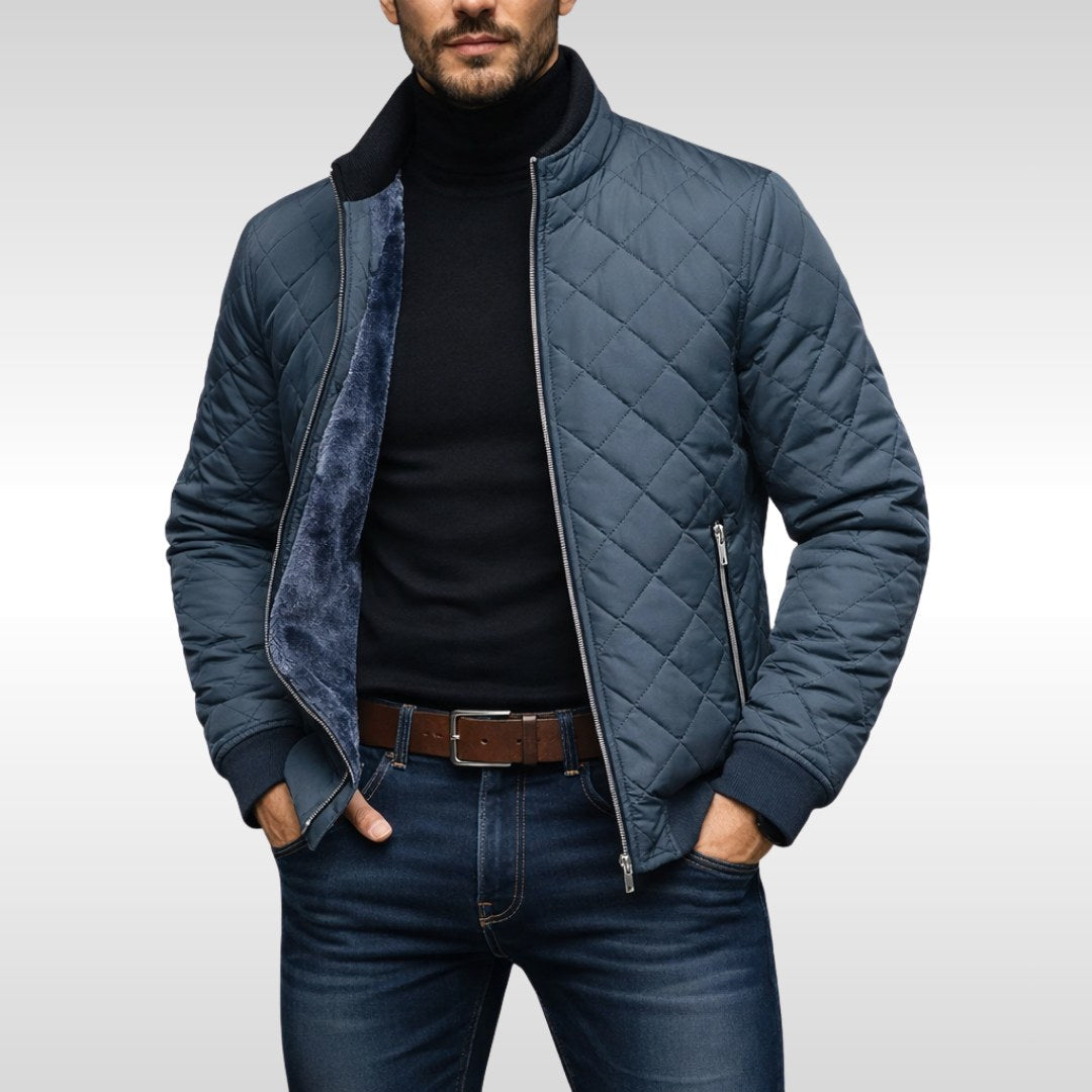Moderne Herren Steppjacke mit praktischen Taschen und zeitgemäßer Passform | A&B - 2 - Annoboutique