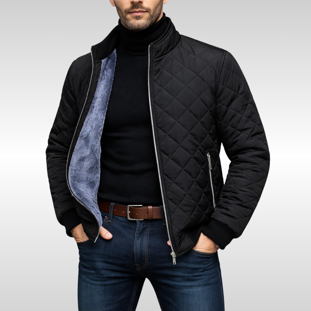 Moderne Herren Steppjacke mit praktischen Reißverschlusstaschen | A&B - 3 - Annoboutique