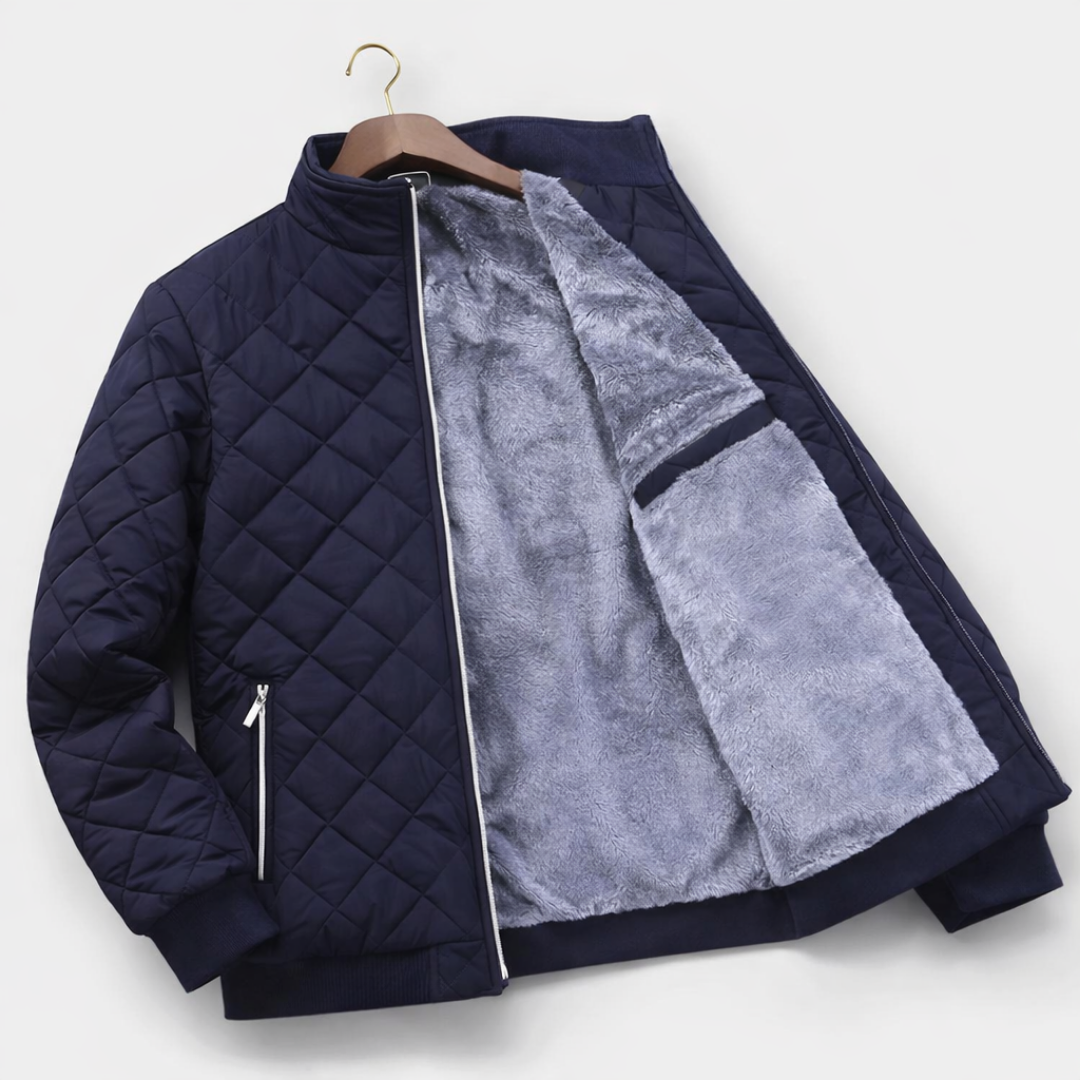 Moderne Herren Steppjacke mit praktischen Reißverschlusstaschen | A&B - 4 - Annoboutique