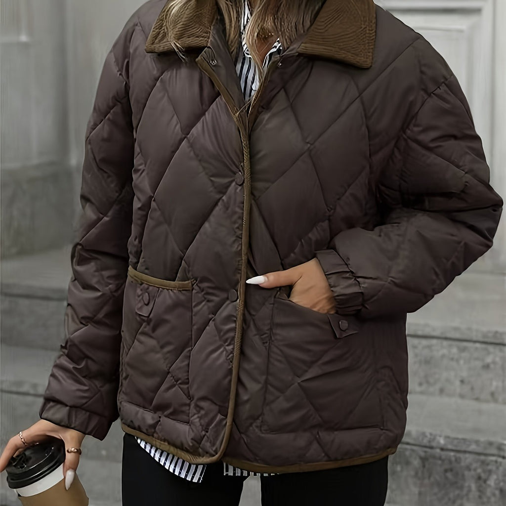 Damenjacke mit gestepptem Design und praktischen Taschen | A&B - 1 - Annoboutique