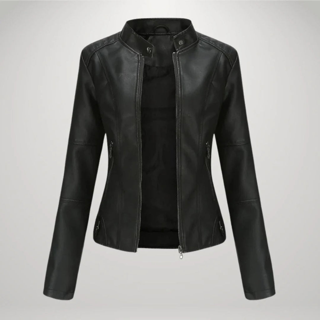 Damenjacke mit tailliertem Schnitt und modernem Stehkragen | A&B - 2 - Annoboutique