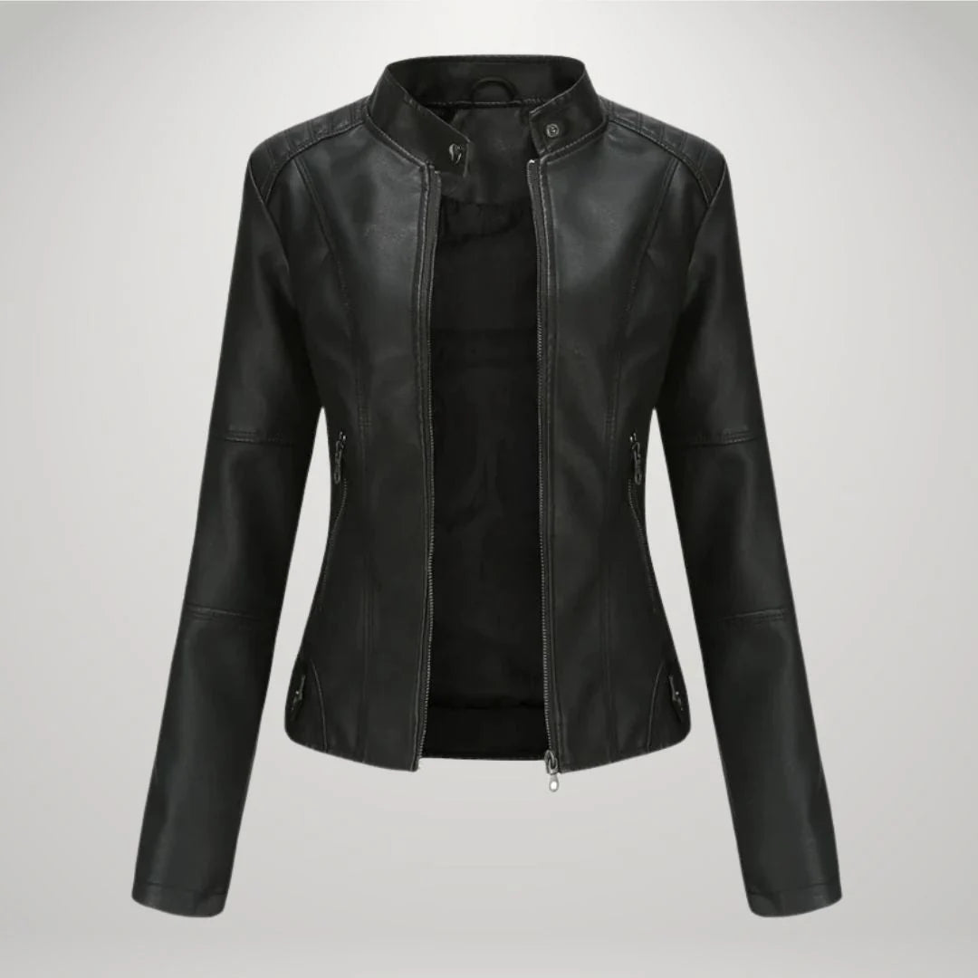 Damenjacke mit tailliertem Schnitt und modernem Stehkragen | A&B - 2 - Annoboutique