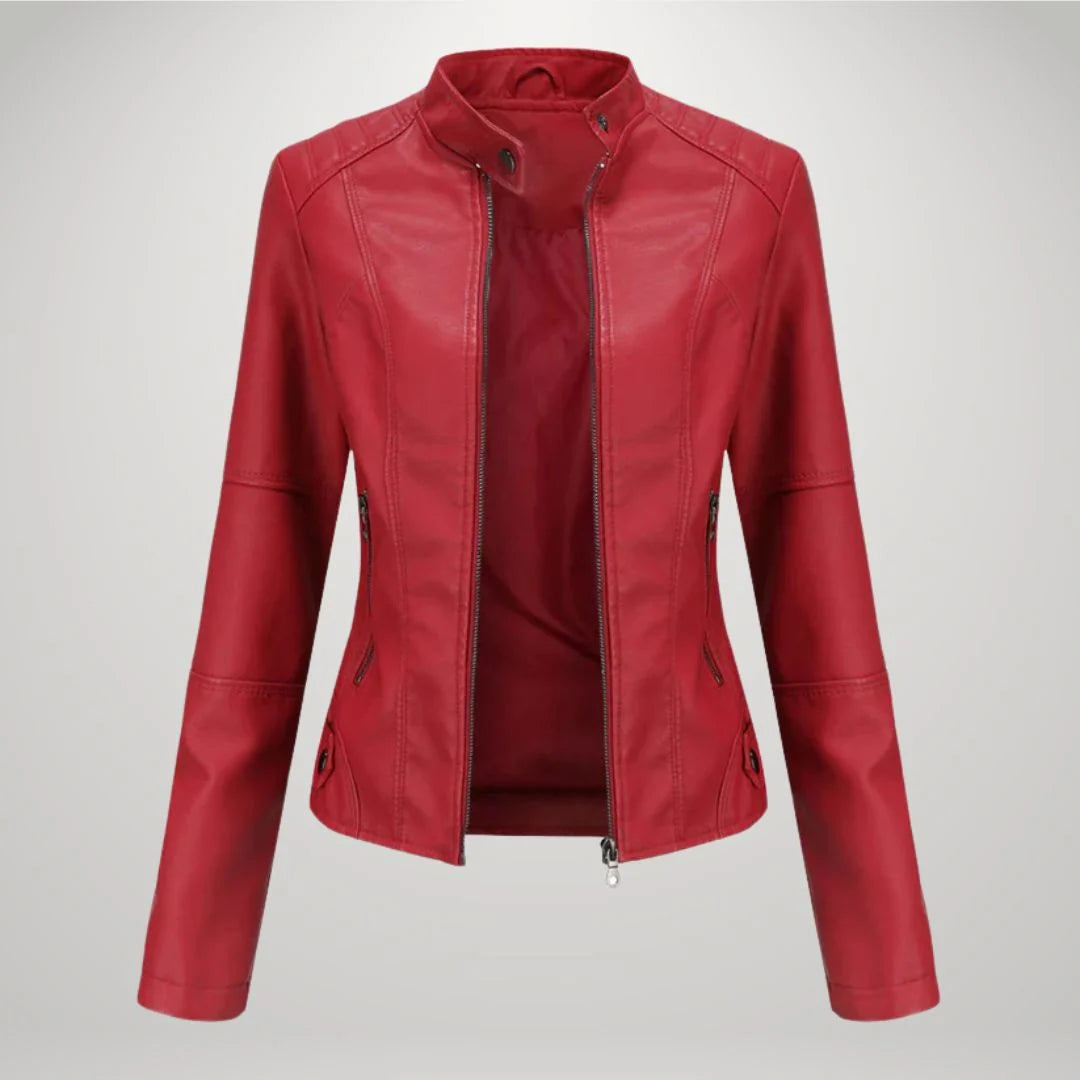 Damenjacke mit tailliertem Schnitt und modernem Stehkragen | A&B - 4 - Annoboutique