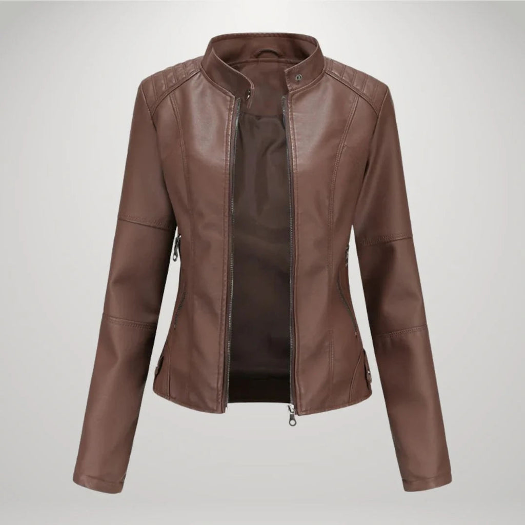 Damenjacke mit tailliertem Schnitt und modernem Stehkragen | A&B - 9 - Annoboutique