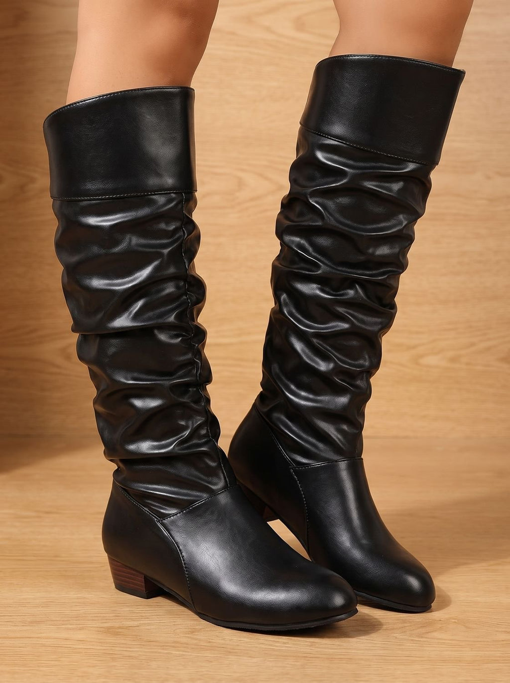 Damen Boots mit lässigem Schnitt und komfortablem Blockabsatz | A&B - 4 - Annoboutique