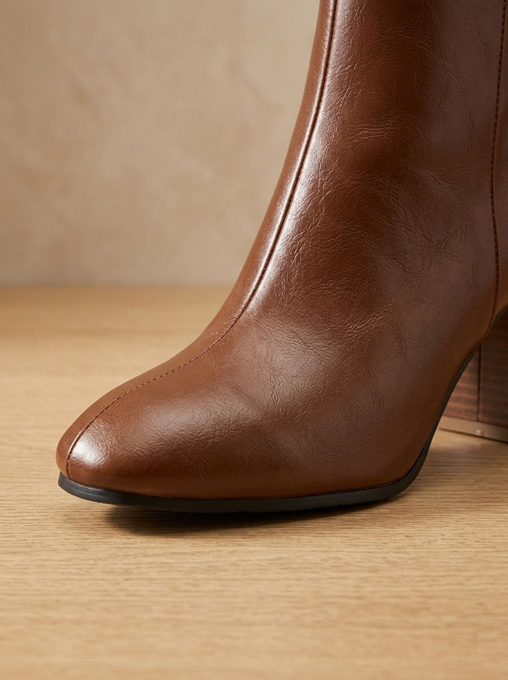 Damen Boots mit Blockabsatz und Reißverschluss | A&B - 6 - Annoboutique