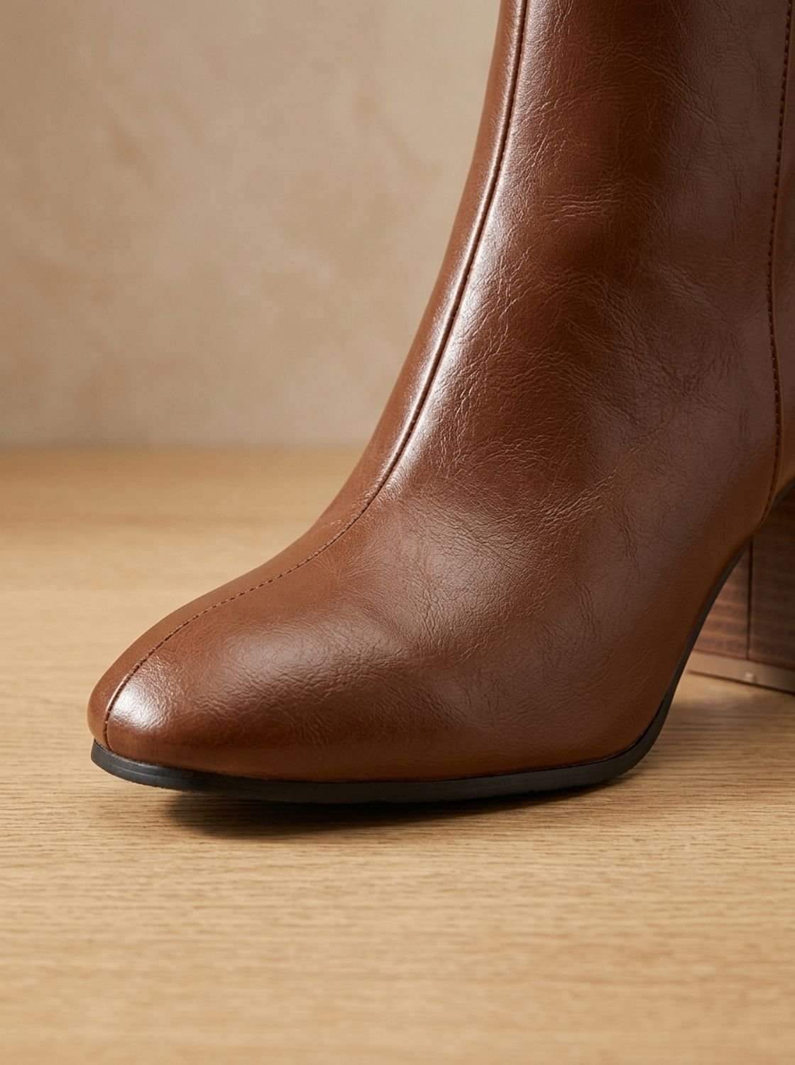 Damen Boots mit Blockabsatz und Reißverschluss | A&B - 6 - Annoboutique