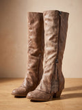Damenstiefel mit hohem Schaft und Blockabsatz | A&B - 1 - Annoboutique