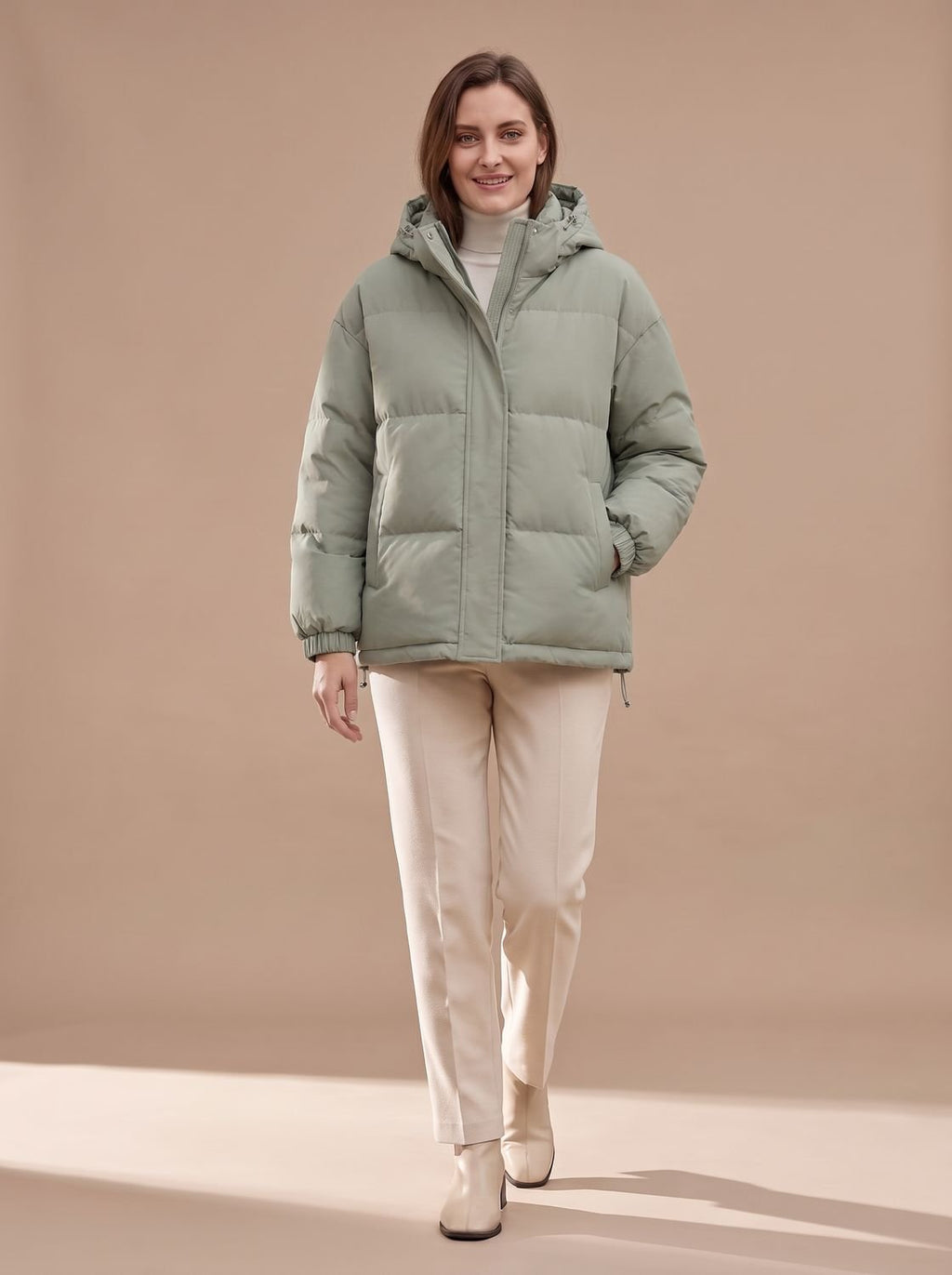 Winterjacke Damen mit Kapuze und lockerer Passform | A&B - 5 - Annoboutique